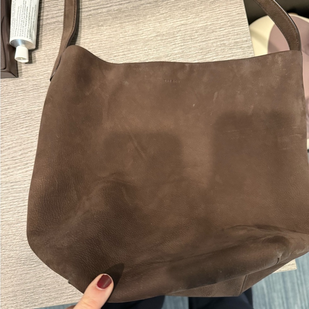 The row Brown nubuck Shoulder Tote
